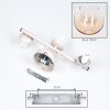 Applique da parete Koyoto, set da 2, con tre sfere ambrate e chiare, struttura sabbia