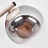 Plafoniera a sfere Gastor moderna, cluster a tre schermi in vetro grigio fumo