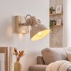 Applique orientabile Orny in stile boho con paralume conico Écru e portalampada E27 a vista