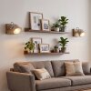 Applique da parete orientabile Herford, set da 2, supporto in legno color Sabbia
