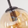 Plafoniera a sfere Koyoto vintage con 4 schermi a grappolo in vetro ambrato, ø 15 cm