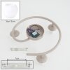 Plafoniera Koyoto moderna con tre paralumi sferici in vetro bianco, diametro 15 cm