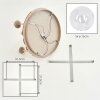 Plafoniera a sfere Gastor in stile Boho con 5 schermi di vetro chiaro e lamelle in legno