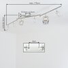 Plafoniera LED Villenauxe moderna con elementi quadrati, 3000 Kelvin