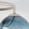 Plafoniera a sfere Gastor moderna, con vetri blu, verdi, ramati e chiari, ø 37 cm