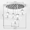 Lampadario a sospensione Gastor moderno, lamelle in legno e struttura color sabbia