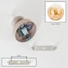 Applique da parete Gastor moderna, set da 2, sfera in vetro ambrato