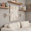 Applique moderna Gastor, luce lettura accanto al divano, set di 2, sfera in vetro chiaro