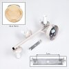 Applique da parete moderna Koyoto, set di 2, con 3 sfere in vetro ambrato