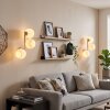 Applique a sfere moderne Koyoto, set da 2, tre schermi in vetro bianco