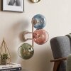Applique Koyoto moderna a 3 luci con sfere di vetro blu, verdi, ramate e chiare