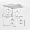 Plafoniera a sfere Ripoll moderna con 4 schermi in vetro bianco, ø 15 cm