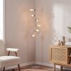 Lampada da terra Ripoll moderna con cluster di 6 sfere in vetro chiaro, altezza 160 cm