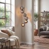Lampada da terra moderna Koyoto con 6 sfere cromate in vetro grigio fumo
