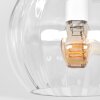Applique moderne Koyoto in sabbia, set di 2 con 3 sfere in vetro rigato chiaro