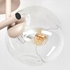 Plafoniera con sfere in vetro chiaro Ripoll moderna, 3 luci E14 in linea