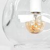 Lampada da parete Ripoll moderna con 3 sfere in vetro trasparente, E14