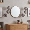 Applique Koyoto moderna, set da 2, con 3 sfere verticali in vetro grigio fumo, E14