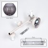 Applique Koyoto moderna, set da 2, con 3 sfere verticali in vetro grigio fumo, E14