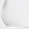 Moderna applique da parete Ripoll con 3 sfere in vetro bianco, 25 Watt