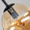 Plafoniera a sfere Gastor moderna, 4 schermi in vetro ambrato, E14 ø 15 cm