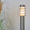 Lampione da vialetto moderno con anelli metallici e schermo bianco per il vialetto