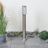 Lampione da vialetto moderno con anelli metallici e schermo bianco per il vialetto