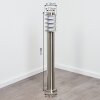 Lampione da vialetto moderno con anelli metallici e schermo bianco per il vialetto