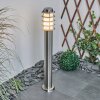 Lampione da vialetto moderno con anelli metallici e schermo bianco per il vialetto