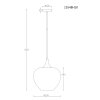 Globo Maxy lampada a sospensione organica rotonda per living moderno Ø 29 cm E27