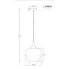 Globo Maxy lampada a sospensione organica, design moderno per interni, Ø 24 cm