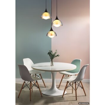 NOWA Eva lampadario a sospensione a 3 luci moderno per sala da pranzo e soggiorno