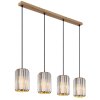 NOWA Run lampada a sospensione moderna 4 luci E27 lunga 88 cm per cucina e soggiorno