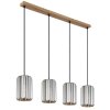NOWA Run lampada a sospensione moderna 4 luci E27 lunga 88 cm per cucina e soggiorno