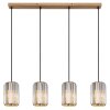 NOWA Run lampada a sospensione moderna 4 luci E27 lunga 88 cm per cucina e soggiorno