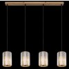NOWA Run lampada a sospensione moderna 4 luci E27 lunga 88 cm per cucina e soggiorno