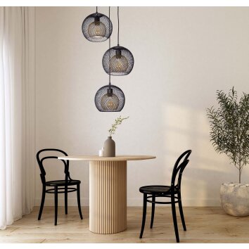 Selina NOWA lampadario a sospensione moderno per sala da pranzo, 3 luci, E27, Ø45 cm