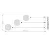 Tom NOWA lampadario moderno a sospensione rotondo 3 luci E14 Ø 41,8 cm
