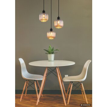 Tom NOWA lampadario moderno a sospensione rotondo 3 luci E14 Ø 41,8 cm