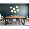 NOWA KOP lampadario a sospensione moderno a 6 luci, lunghezza 93,5 cm, E27