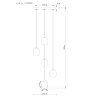 NOWA Minara lampadario a sospensione LED moderno per soggiorno, cucina e sala da pranzo