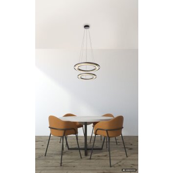 NOWA Rilas lampada a sospensione LED a 2 anelli moderna, regolabile per sala da pranzo