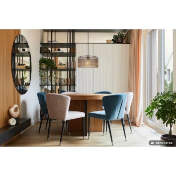 NOWA Leeds lampada da terra moderna, piantana E27 60 Watt, 135 cm per soggiorno