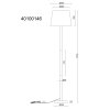 NOWA Joris lampada da terra piantana dal design moderno H151 cm E27 con interruttore sul cavo