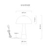 NOWA Paulin lampada da comodino a fungo moderna, design minimal per camera da letto
