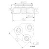NOWA Toy lampada da soffitto rotonda a 3 luci E27 moderna Ø 45 cm per cucina e soggiorno