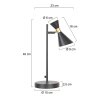 Steinhauer Preto lampada da tavolo orientabile da lettura moderna per soggiorno e camera da letto