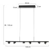 Steinhauer Marcadore LED lampada a sospensione lineare 6 faretti 3000 Lumen 2700 Kelvin 5 Watt