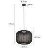 Steinhauer Sable lampada a sospensione moderna per sala da pranzo, Ø 45 cm, lunghezza 45 cm