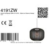 Steinhauer Sable lampada a sospensione moderna per sala da pranzo, Ø 45 cm, lunghezza 45 cm
